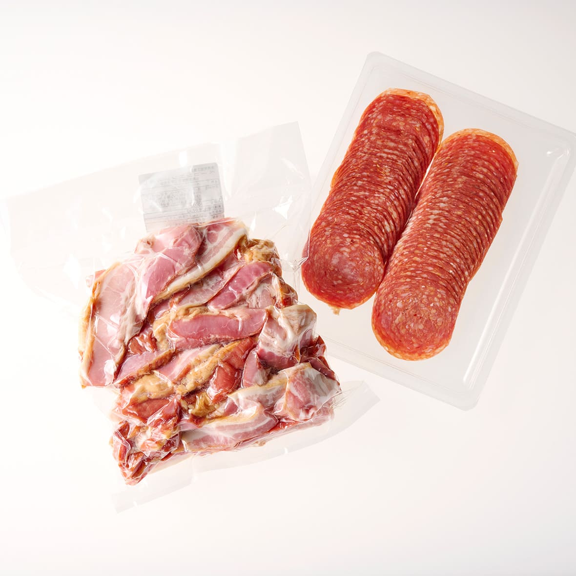 サラミとベーコン切落し