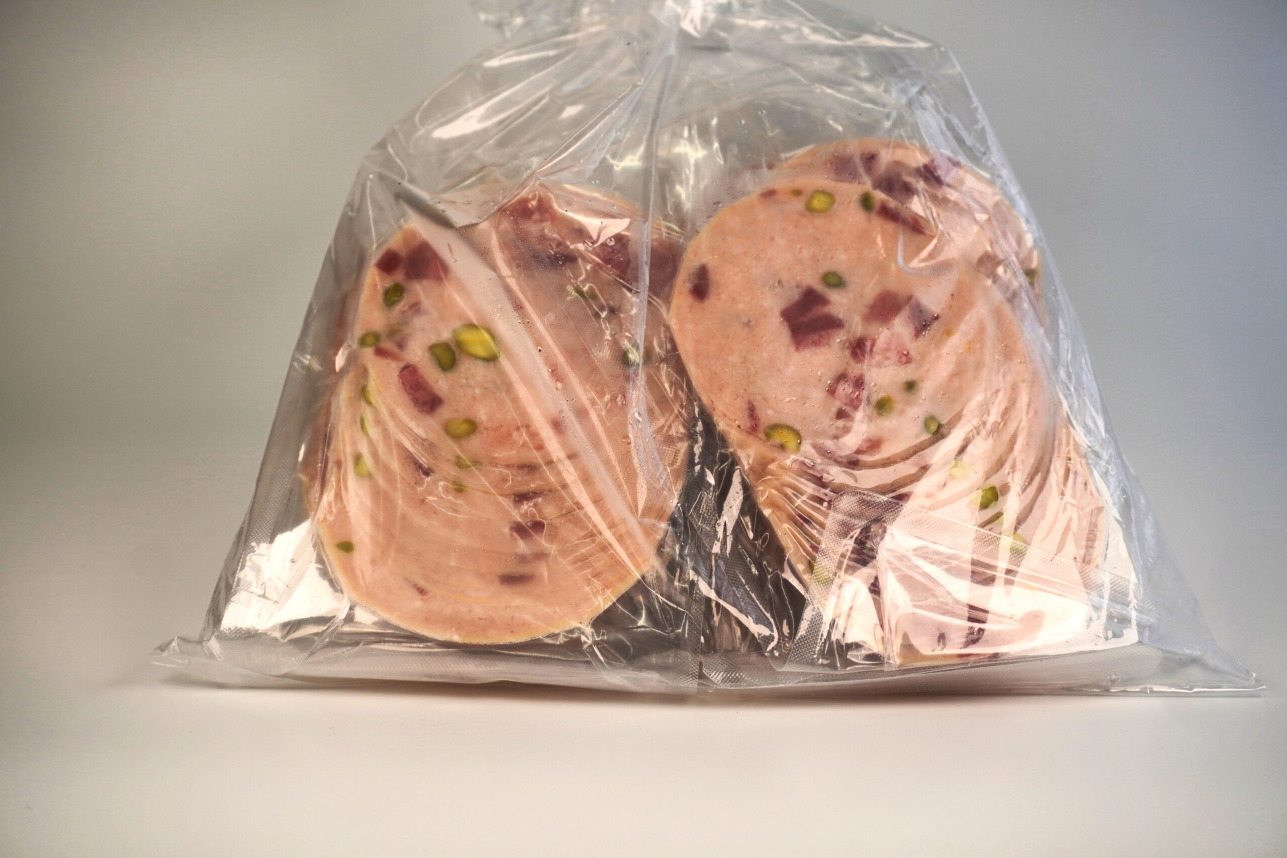 豚タンとピスタチオのソシソン・スライス100gx10pk入り 1kg