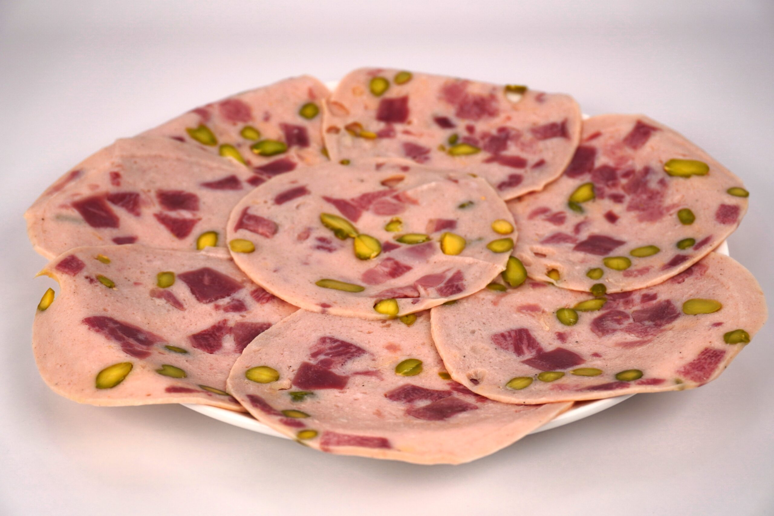 豚タンとピスタチオのソシソン・スライス100gx10pk入り 1kg